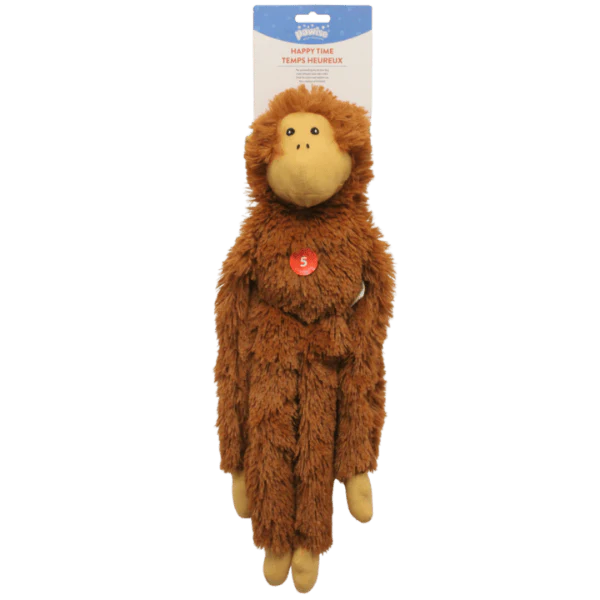 Pawise Spike Plush Monkey Dog Toy