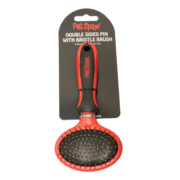 Pet Spaw Double Sided Pin with Bristle Brush