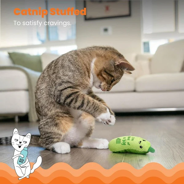 Petstages Crunchy Pickle Cat Toy - Image 3