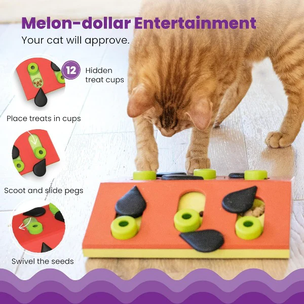 Petstages Melon Madness Puzzle Cat Toy - Image 3