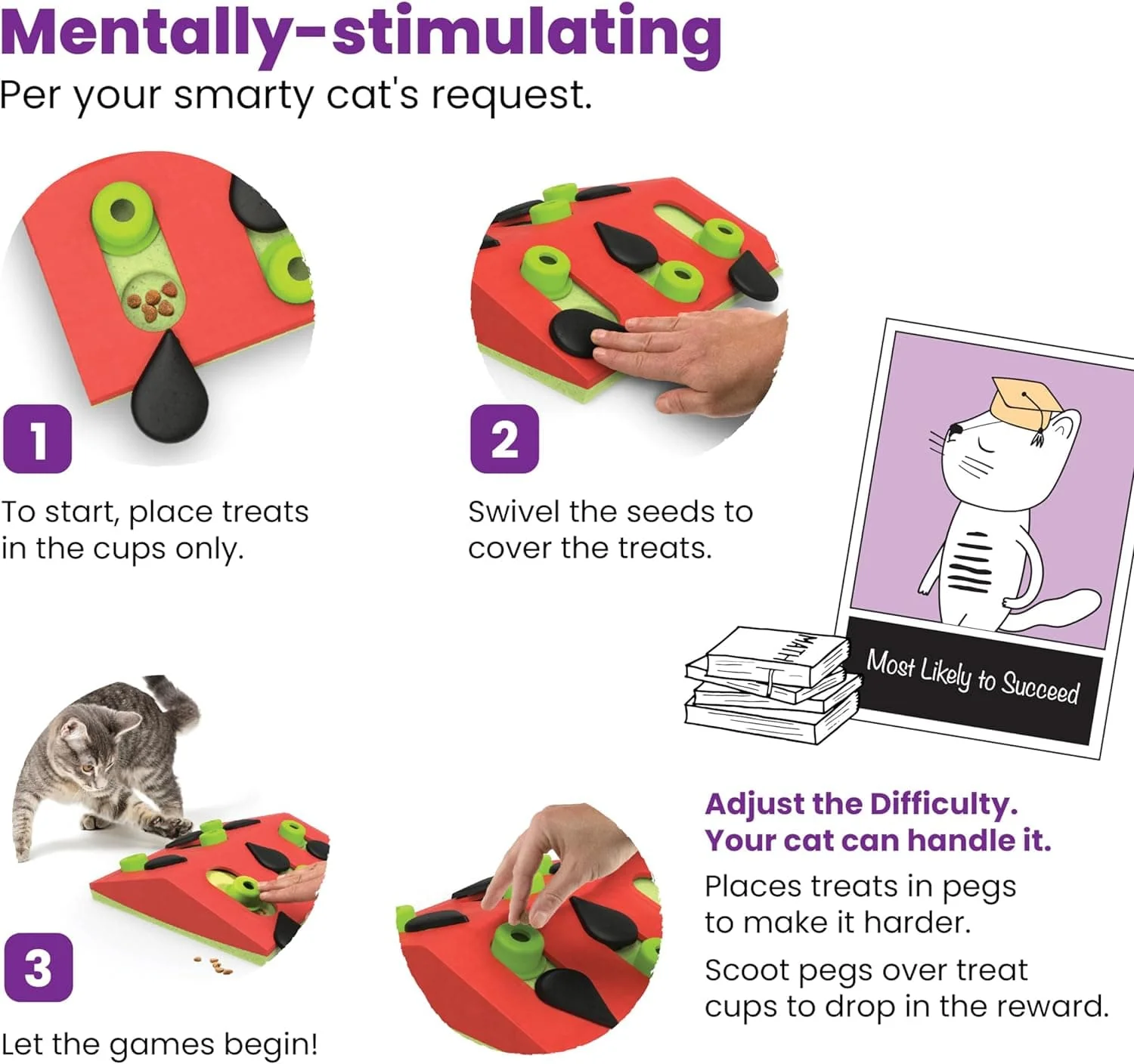 Petstages Melon Madness Puzzle Cat Toy - Image 6