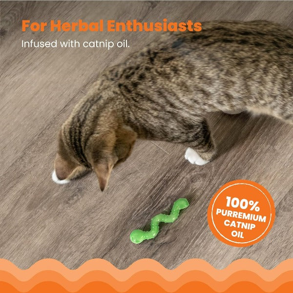 Petstages Orkakat Wiggle Worm Dental Cat Toy - Image 3