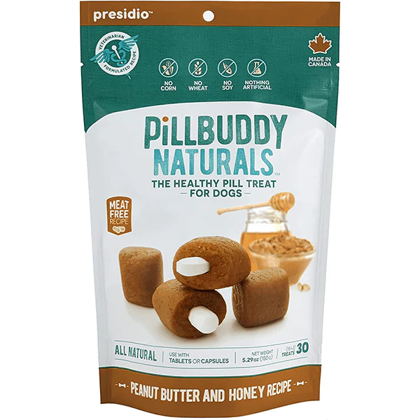 Pill Buddy Naturals Pill Hiding Treat for Dogs; Peanut Butter & Honey Recipe