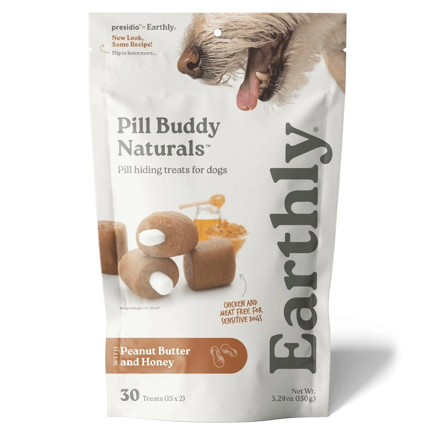 Pill Buddy Naturals Pill Hiding Treat for Dogs; Peanut Butter & Honey Recipe - Image 3