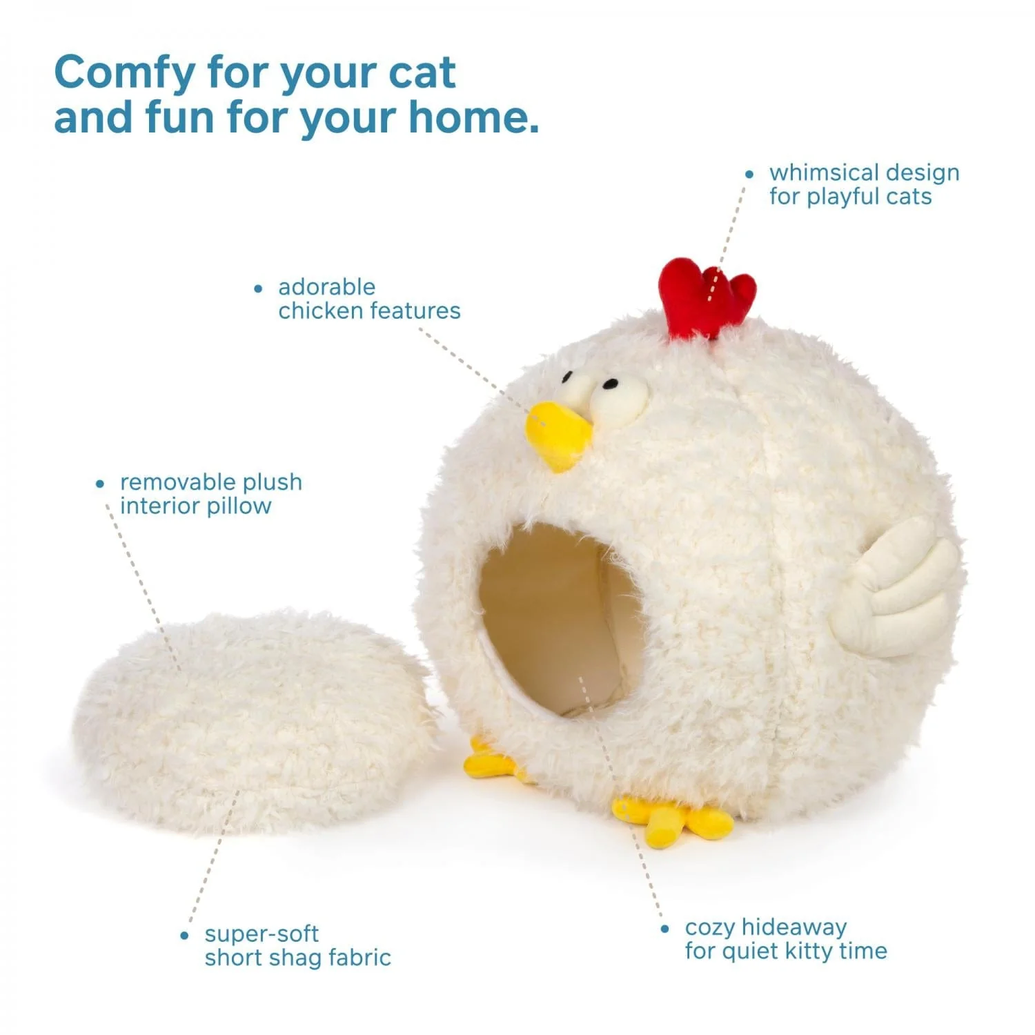Prevue Pet Comfy Chicken Hideaway Pet Bed - Image 4