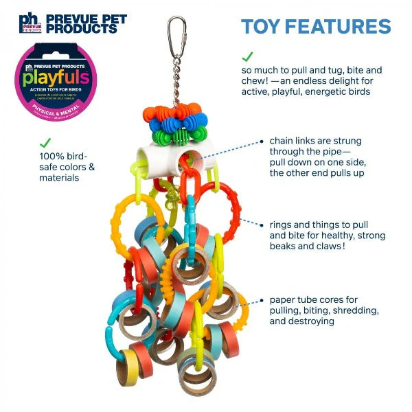Prevue Pet Products Loops 'n Rings Bird Toy - Image 3