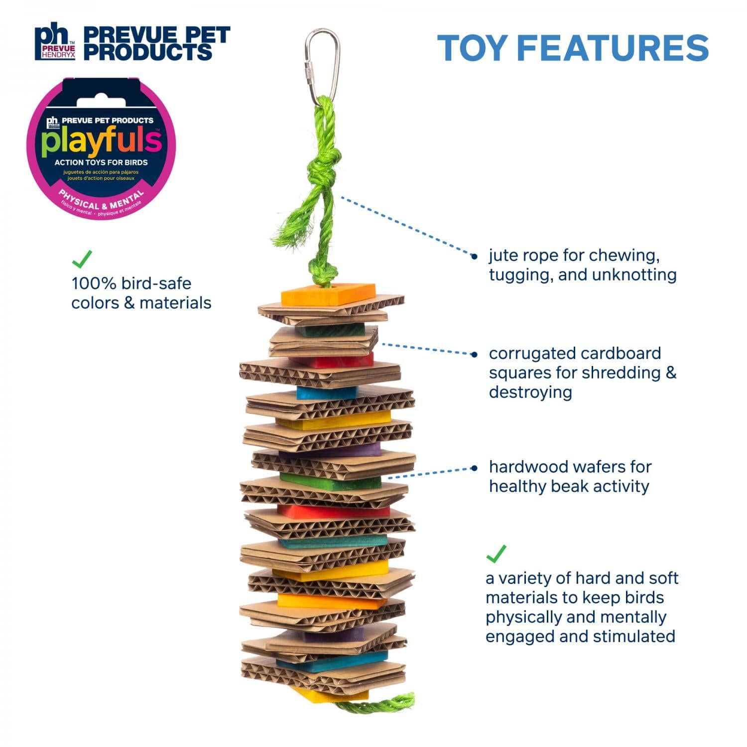 Prevue Pet Products Shredding Stack Bird Toy - Image 3