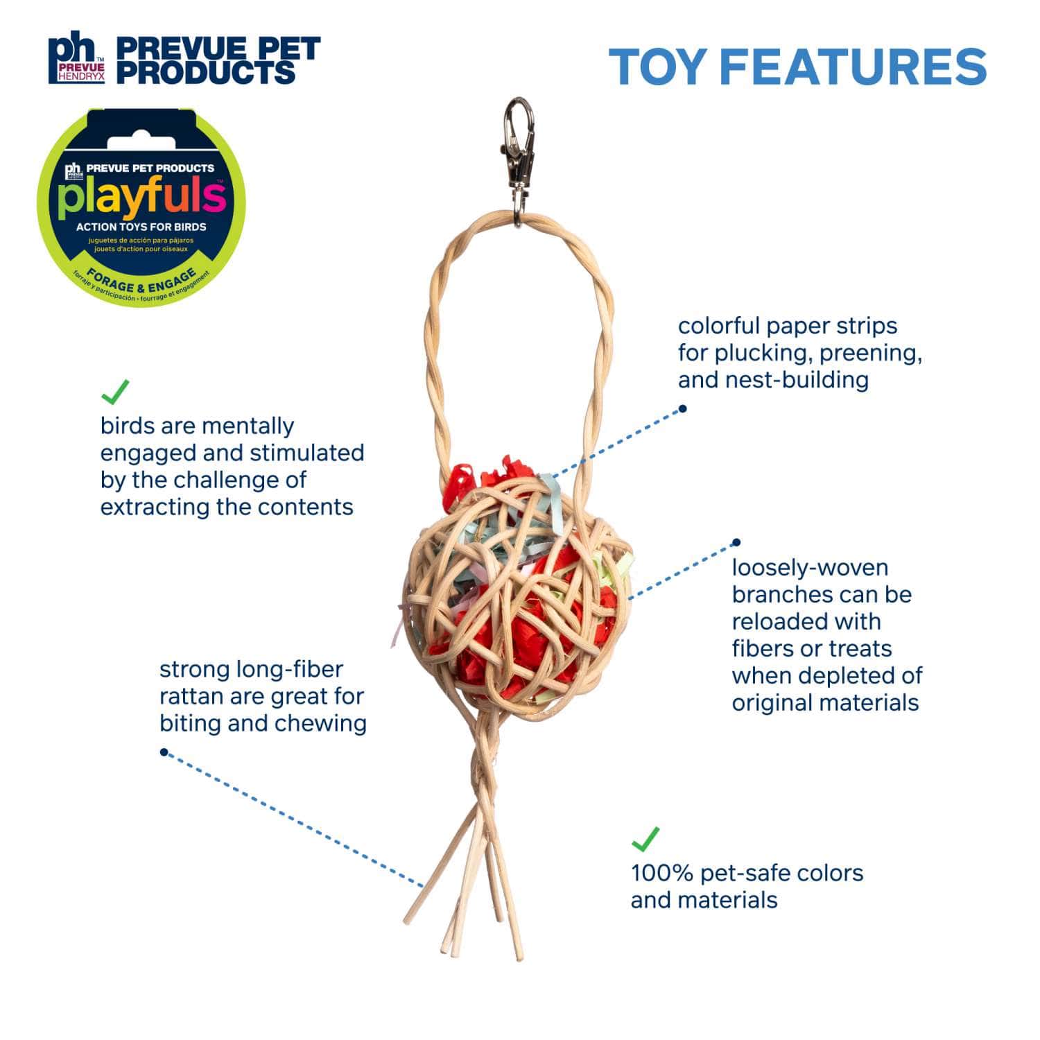 Prevue Pet Products Treat Basket Bird Toy - Image 3