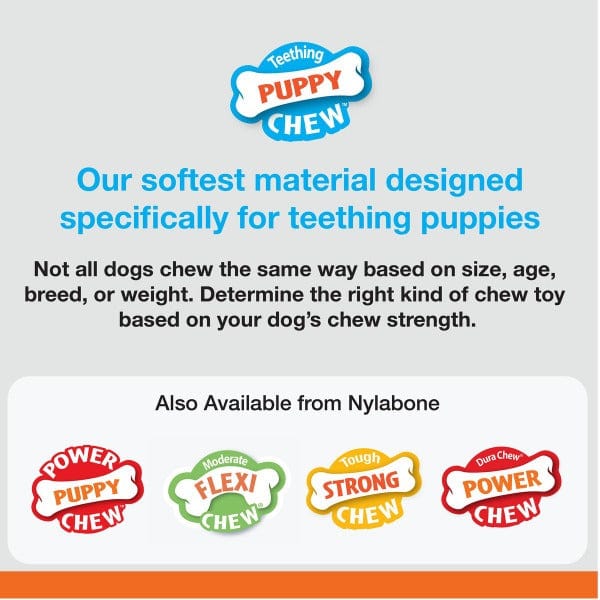 Nylabone Double Action Bone Puppy Dog Teething Chew Toy - Image 3