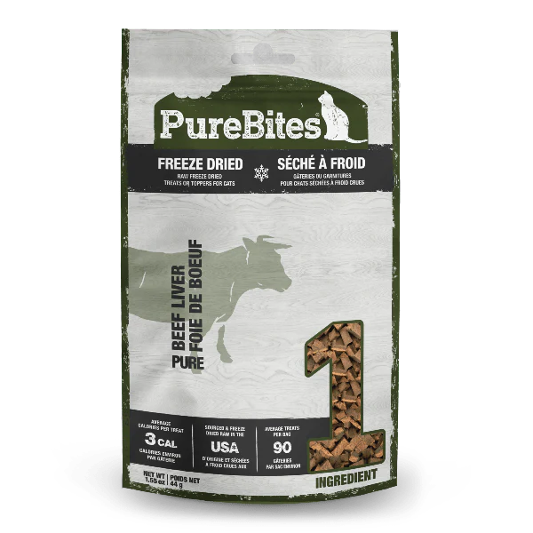 PureBites Freeze Dried Beef Liver Cat Treat, 44g