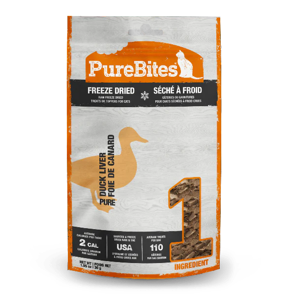 PureBites Freeze Dried Duck Liver Cat Treat, 30g