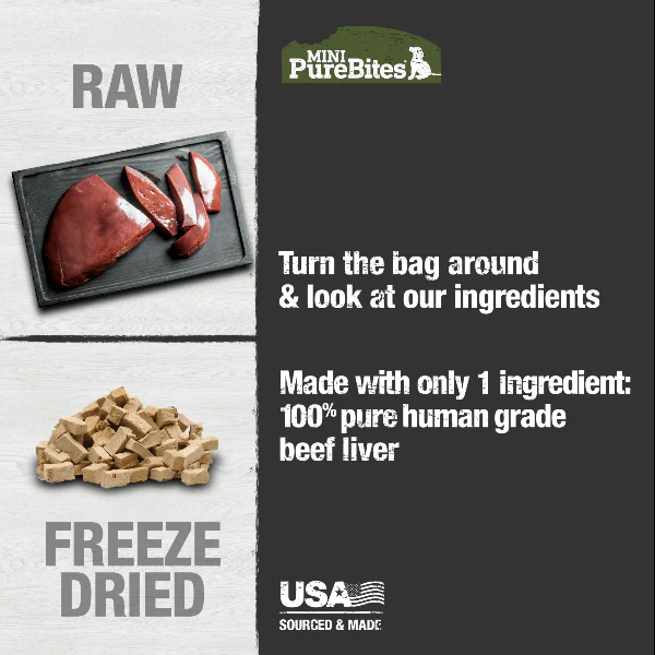 PureBites Freeze Dried Mini Training Beef Liver Dog Treats, 85g - Image 2