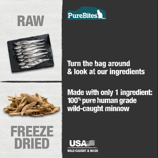 PureBites Freeze Dried Minnow Cat Treat, 66g - Image 2