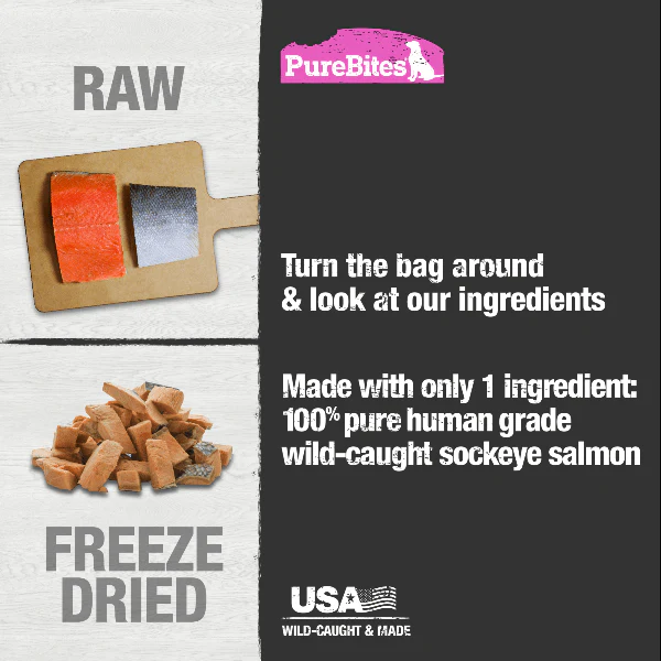 PureBites Freeze Dried Salmon Dog Treats - Image 3