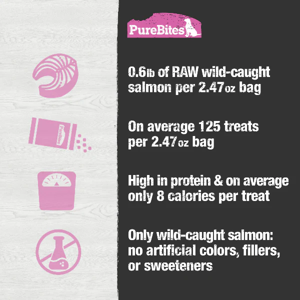 PureBites Freeze Dried Salmon Dog Treats - Image 5