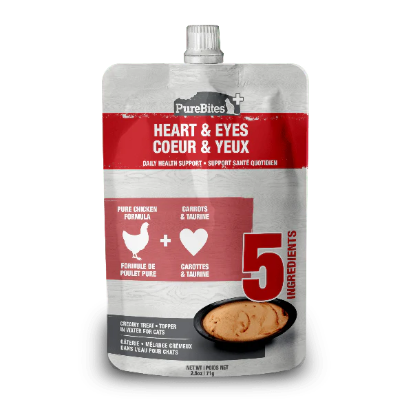 PureBites+ Squeezables For Cats; Heart & Eyes