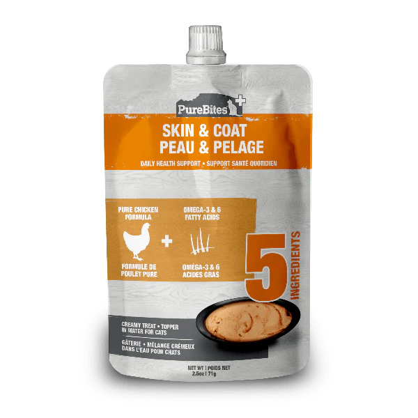 PureBites+ Squeezables For Cats; Skin & Coat