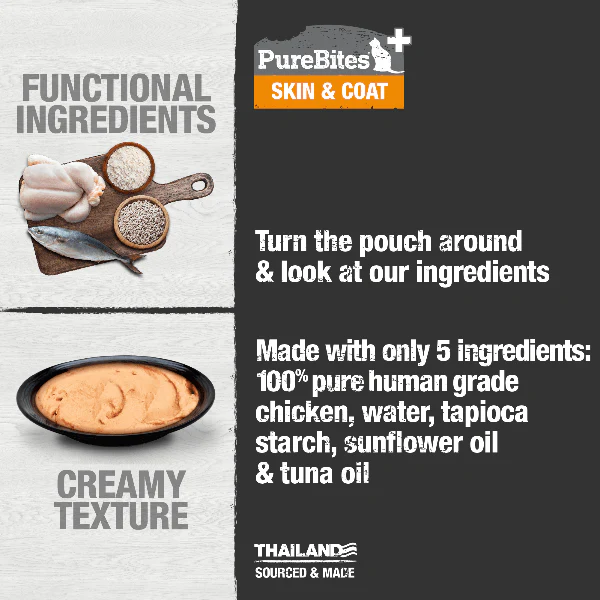 PureBites+ Squeezables For Cats; Skin & Coat - Image 2