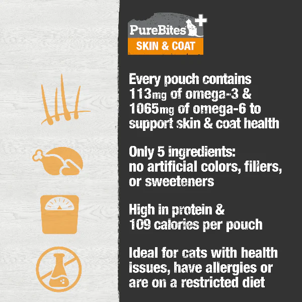PureBites+ Squeezables For Cats; Skin & Coat - Image 4