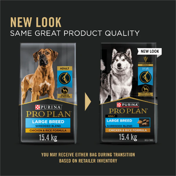 Purina Pro Plan Adult Large Breed Shredded Blend Chicken & Rice Dry Dog Food, 34lb - Image 2