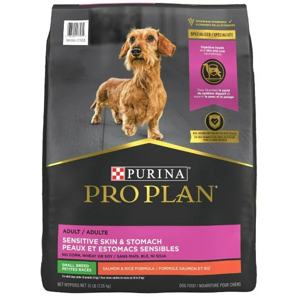 Purina Pro Plan Adult Small Breed Sensitive Skin & Stomach Salmon & Rice Dry Dog Food - Image 8