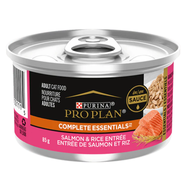 Purina Pro Plan Complete Essentials Salmon & Rice Entrée in Gravy Canned Cat Food, 85g