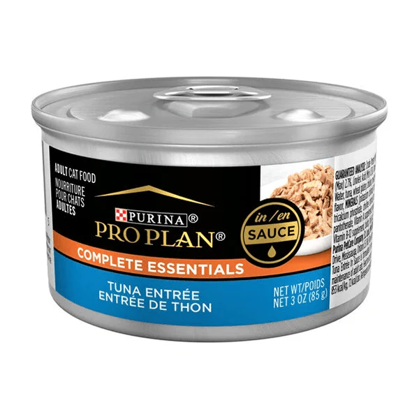Purina Pro Plan Complete Essentials Tuna Entrée in Sauce Canned Cat Food, 85g