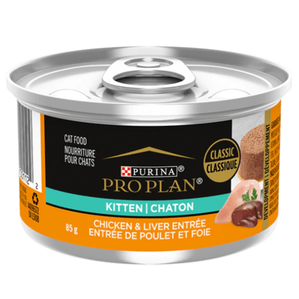 Purina Pro Plan Kitten Chicken & Liver Entree Classic Canned Cat Food, 85g