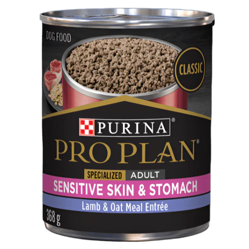 Purina Pro Plan Sensitive Skin & Stomach; Lamb & Oat Meal Entree Canned Dog Food
