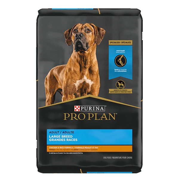 Purina Pro Plan Adult Large Breed Chicken & Rice Dry Dog Food, 34lb