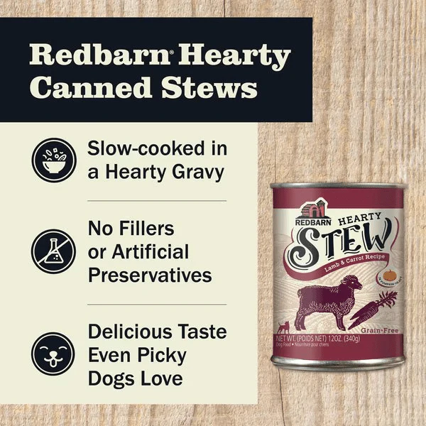RedBarn Hearty Stew Lamb & Carrot Recipe Canned Dog Food, 12oz - Image 3