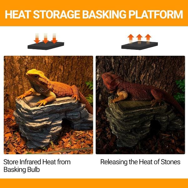 Reptizoo Corner Hide Cave with Slate Stone - Image 2