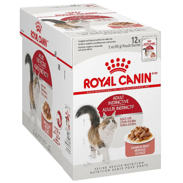 Royal Canin Adult Instinctive Chunks in Gravy Cat Food Pouch - Image 4