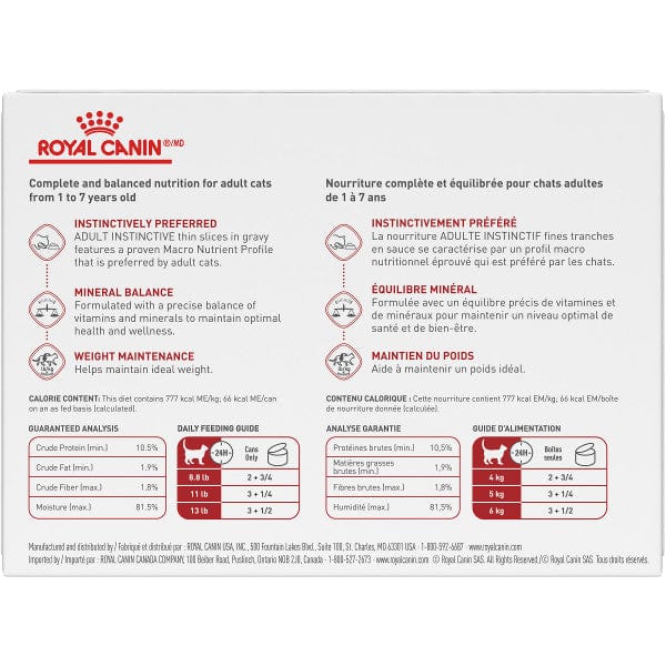 Royal Canin Adult Instinctive Thin Slices in Gravy Canned Cat Food 12 Pack - Image 3