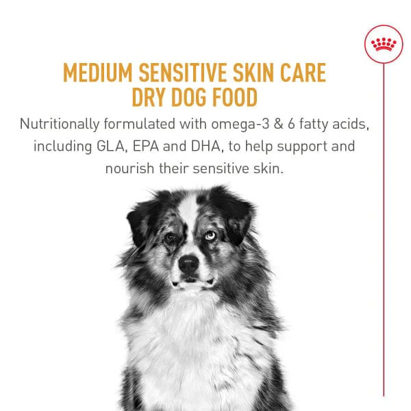 Royal Canin Medium Adult Sensitive Skin Care Dry Dog Food, 30lb - Image 3