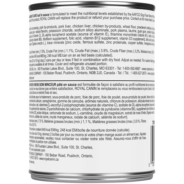 Royal Canin Weight Care Loaf in Sauce Canned Dog Food, 385g - Image 2