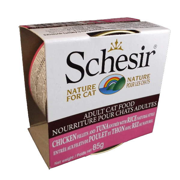 Schesir Chicken Fillets & Tuna Entrée with Rice Natural Style Adult Wet Cat Food