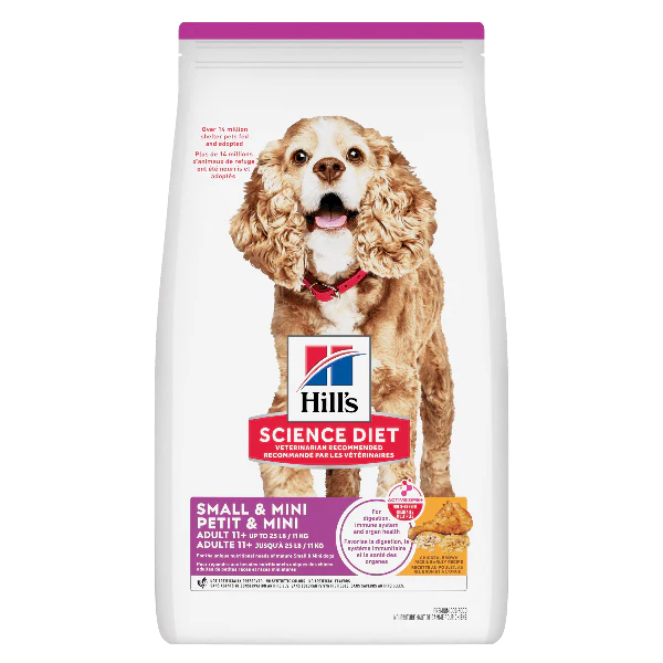 Science Diet Adult 11+ Small & Mini Chicken, Brown Rice & Barley Recipe Dry Dog Food