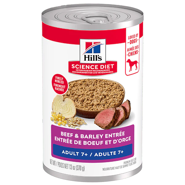 Science Diet Beef & Barley Entree Adult 7+ Canned Dog Food, 13oz
