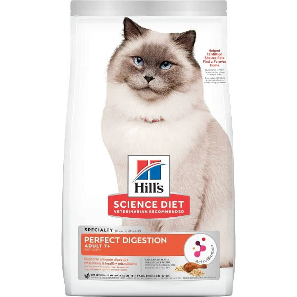Science Diet Adult 7+ Perfect Digestion Chicken Recipe Dry Cat Food, 3.5lb