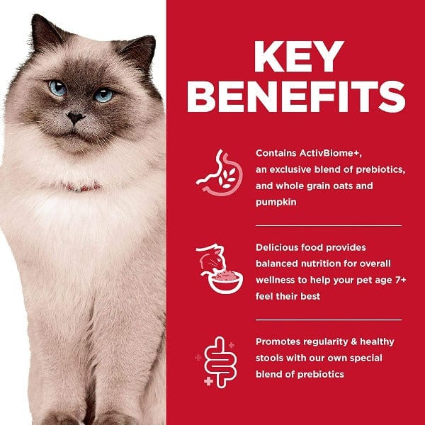 Science Diet Adult 7+ Perfect Digestion Chicken Recipe Dry Cat Food, 3.5lb - Image 2