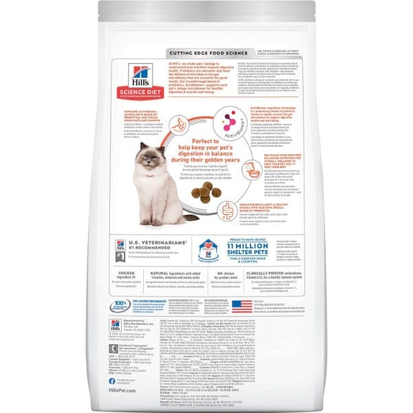 Science Diet Adult 7+ Perfect Digestion Chicken Recipe Dry Cat Food, 3.5lb - Image 4