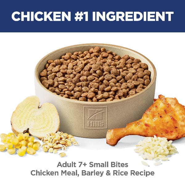 Science Diet Adult 7+ Small Bites Chicken Meal, Barley & Rice Recipe Dry Dog Food - Image 4