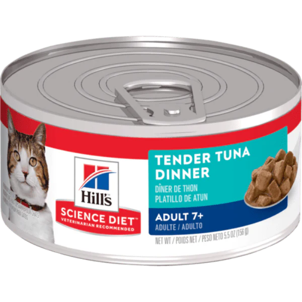 Science Diet Tender Tuna Dinner Adult 7+ Canned Cat Food, 5.5oz