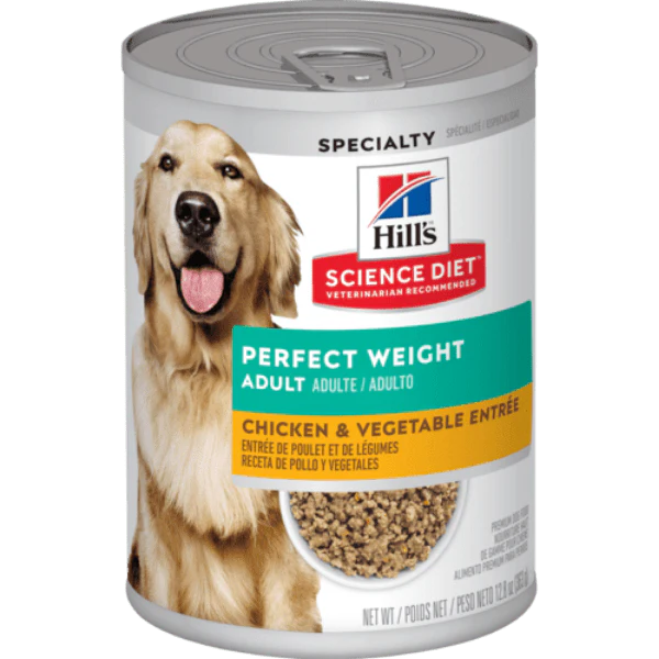 Science Diet Perfect Weight Chicken & Vegetable Entree Adult Canned Dog Food, 12.8oz