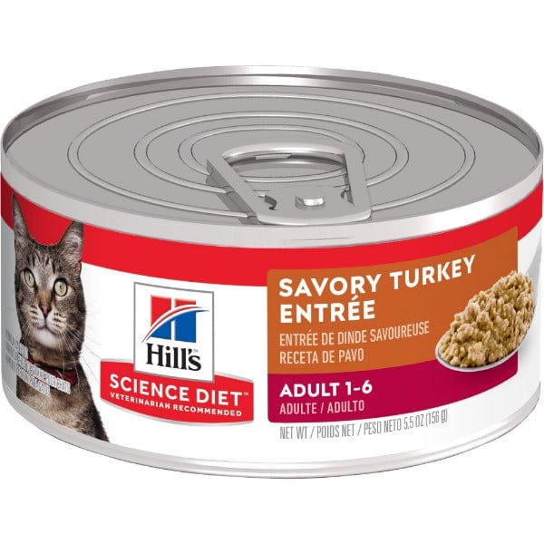 Science Diet Savory Turkey Entree Adult Canned Cat Food, 5.5oz