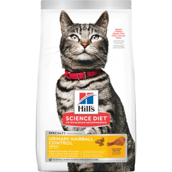 Science Diet Adult Urinary Hairball Control Chicken Recipe Dry Cat Food