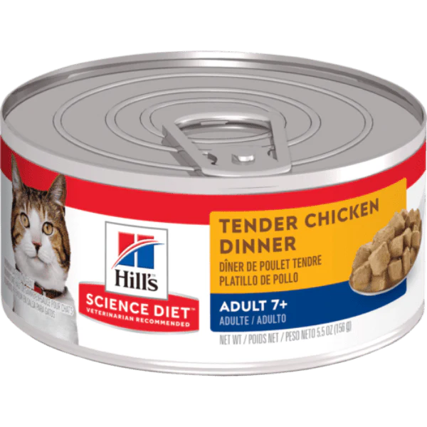 Science Diet Tender Chicken Dinner Adult 7+ Canned Cat Food, 5.5oz