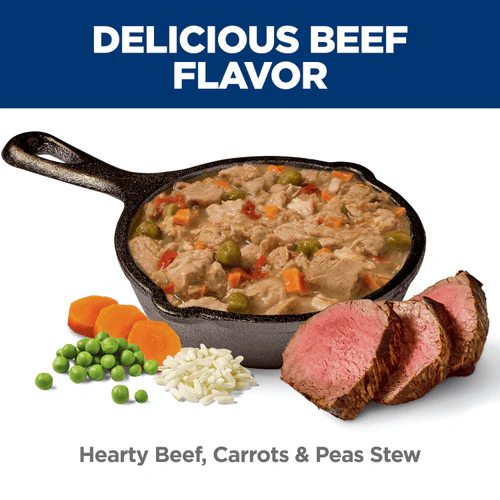 Science Diet Healthy Cuisine Braised Beef, Carrots & Peas Stew Adult 7+ Canned Dog Food, 12.5oz - Image 2