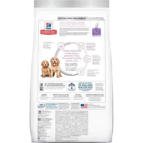 Science Diet Puppy Sensitive Stomach & Skin Salmon and Brown Rice Recipe Dry Dog Food - Image 5